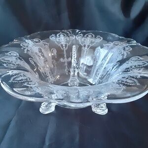 💲SALE💲 Vintage/Antique Heisey Minuet Large Footed Bowl 12"